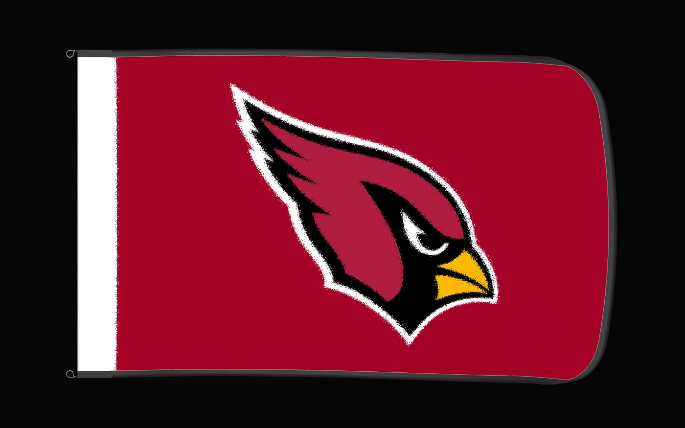 EXO rotating product view — Arizona Cardinals Authentic Gameday Flag — controlled catalog turntable