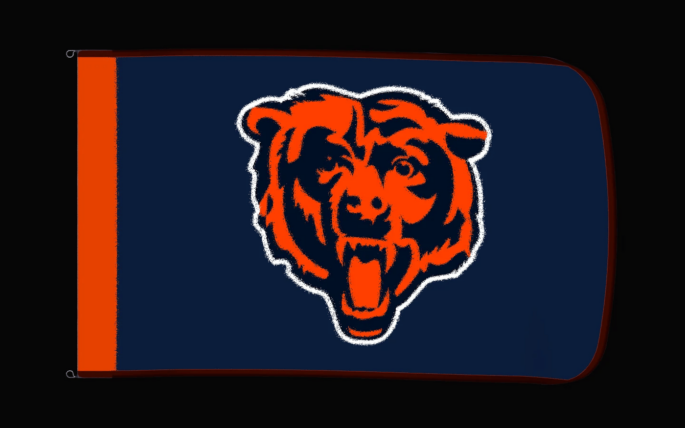 EXO rotating product view — Chicago Bears Authentic Gameday Flag — controlled catalog turntable