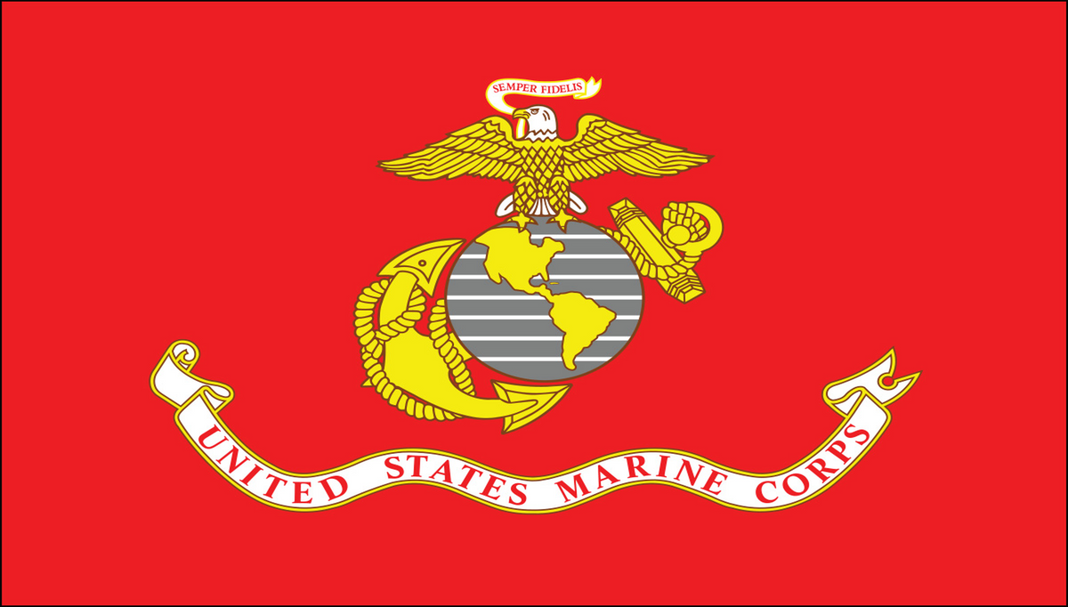 gameday-military-service-licensing-proofs-r05/civic-us-marine-corps-service-flag-proof | United States Marine Corps Flag | Side B mirrored catalog field — source_sha256=b35c27aace106113dfc4515f2e4895475e694ba185f011b9bfbcc04040640413