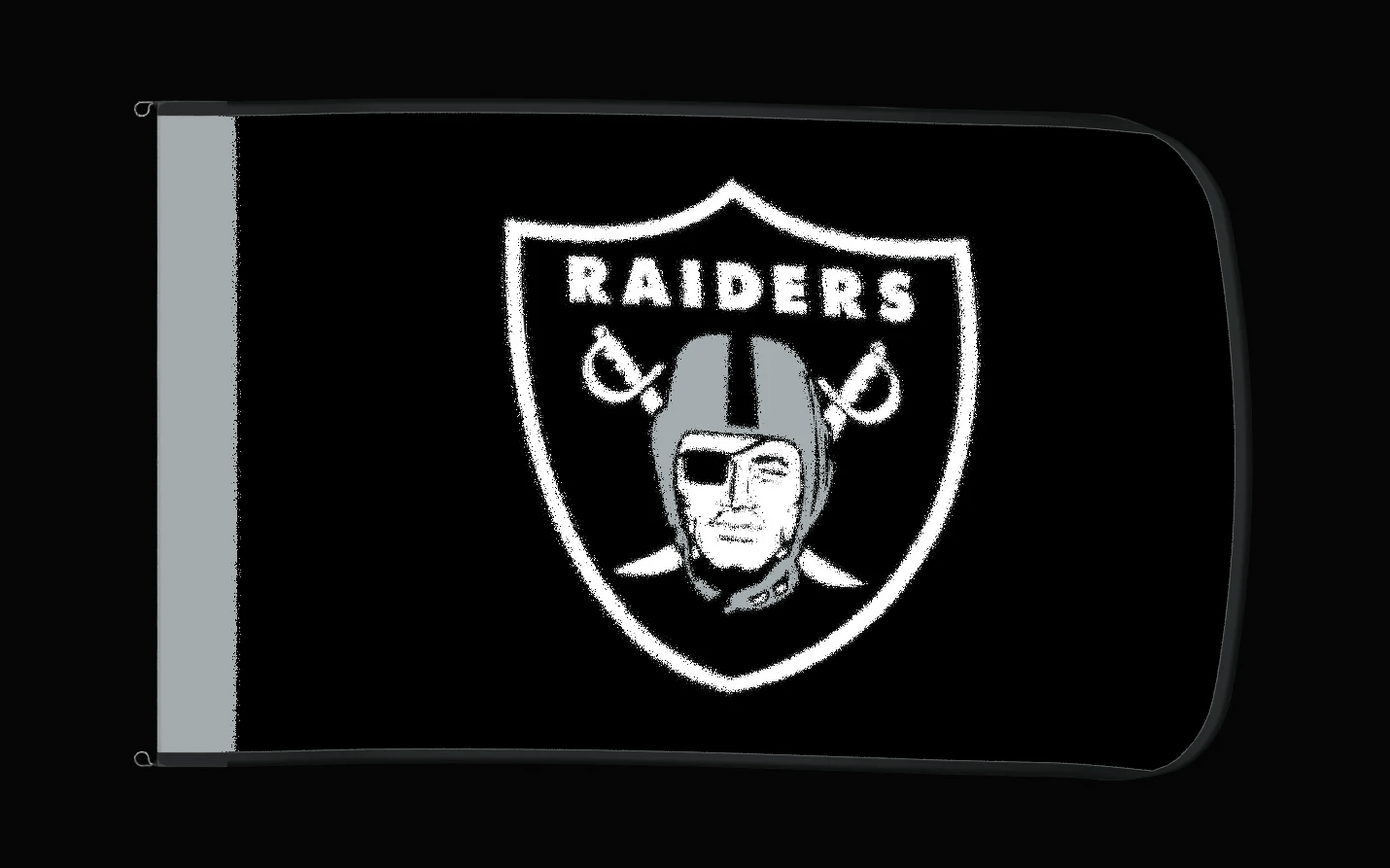 EXO rotating product view — Las Vegas Raiders Authentic Gameday Flag — controlled catalog turntable