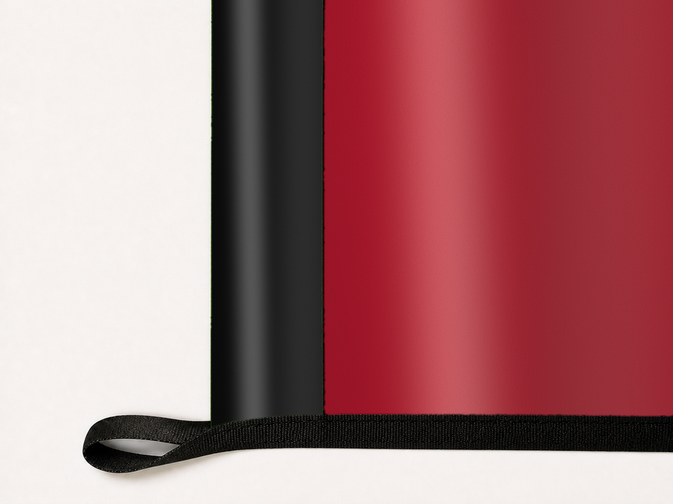 Arizona Diamondbacks Authentic Gameday Flag underside and personalization construction view — continuous restrained woven-satin Arizona Diamondbacks Accent header, textured Arizona Diamondbacks Primary face, lower black loop and perimeter webbing — source_sha256=e9801380996f889b9d72e6637a17e77f5684eb0ce3af0ea08d2a4168ae9e6478