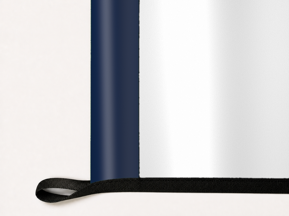 Vancouver Whitecaps Authentic Gameday Flag underside and personalization construction view — continuous restrained woven-satin Vancouver Whitecaps Accent header, textured Vancouver Whitecaps Primary face, lower black loop and perimeter webbing — source_sha256=1e6a78a5ed7b471e661f3a08179cb56721a035bda41d0e3d8a1fa86f74187849