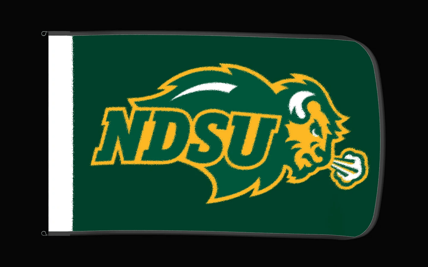 EXO rotating product view — North Dakota State Bison Authentic Gameday Flag — controlled catalog turntable