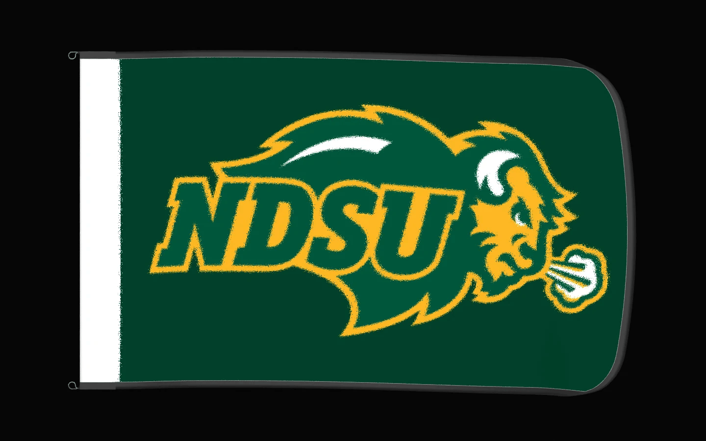 EXO rotating product view — North Dakota State Bison Authentic Gameday Flag — controlled catalog turntable