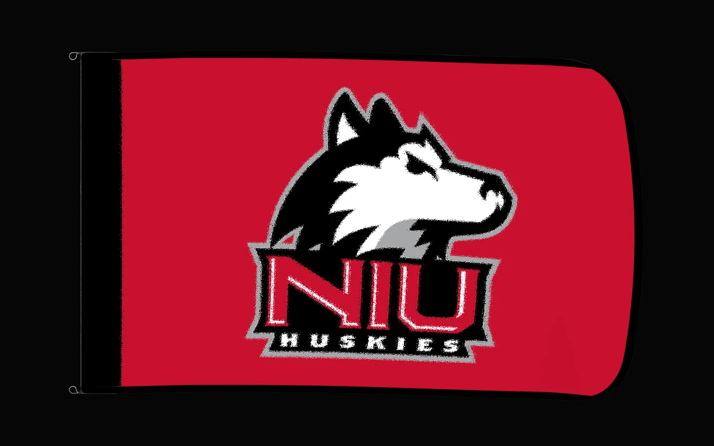 EXO rotating product view — Northern Illinois Huskies Authentic Gameday Flag — controlled catalog turntable