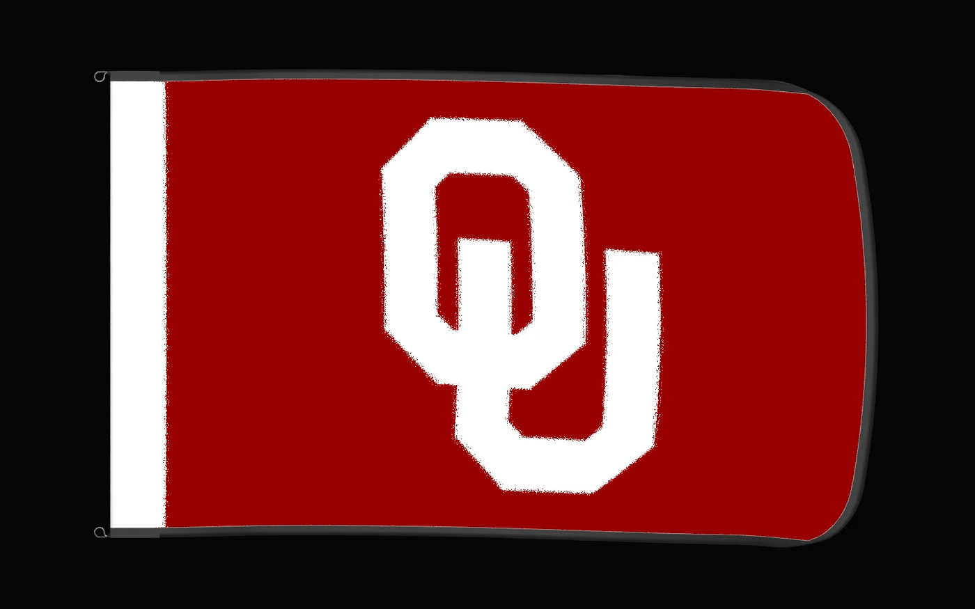 EXO rotating product view — Oklahoma Sooners Authentic Gameday Flag — controlled catalog turntable
