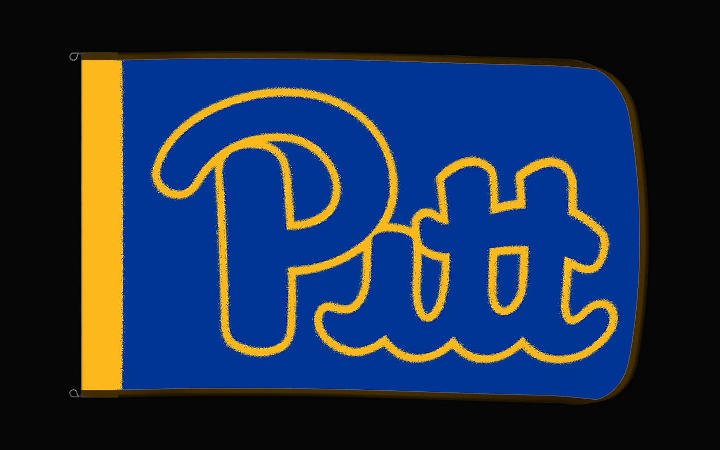EXO rotating product view — Pittsburgh Panthers Authentic Gameday Flag — controlled catalog turntable