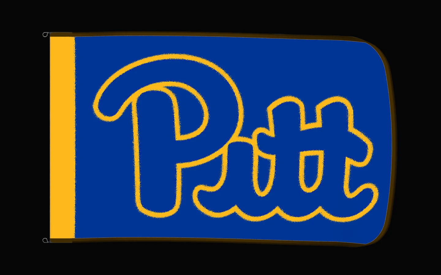 EXO rotating product view — Pittsburgh Panthers Authentic Gameday Flag — controlled catalog turntable