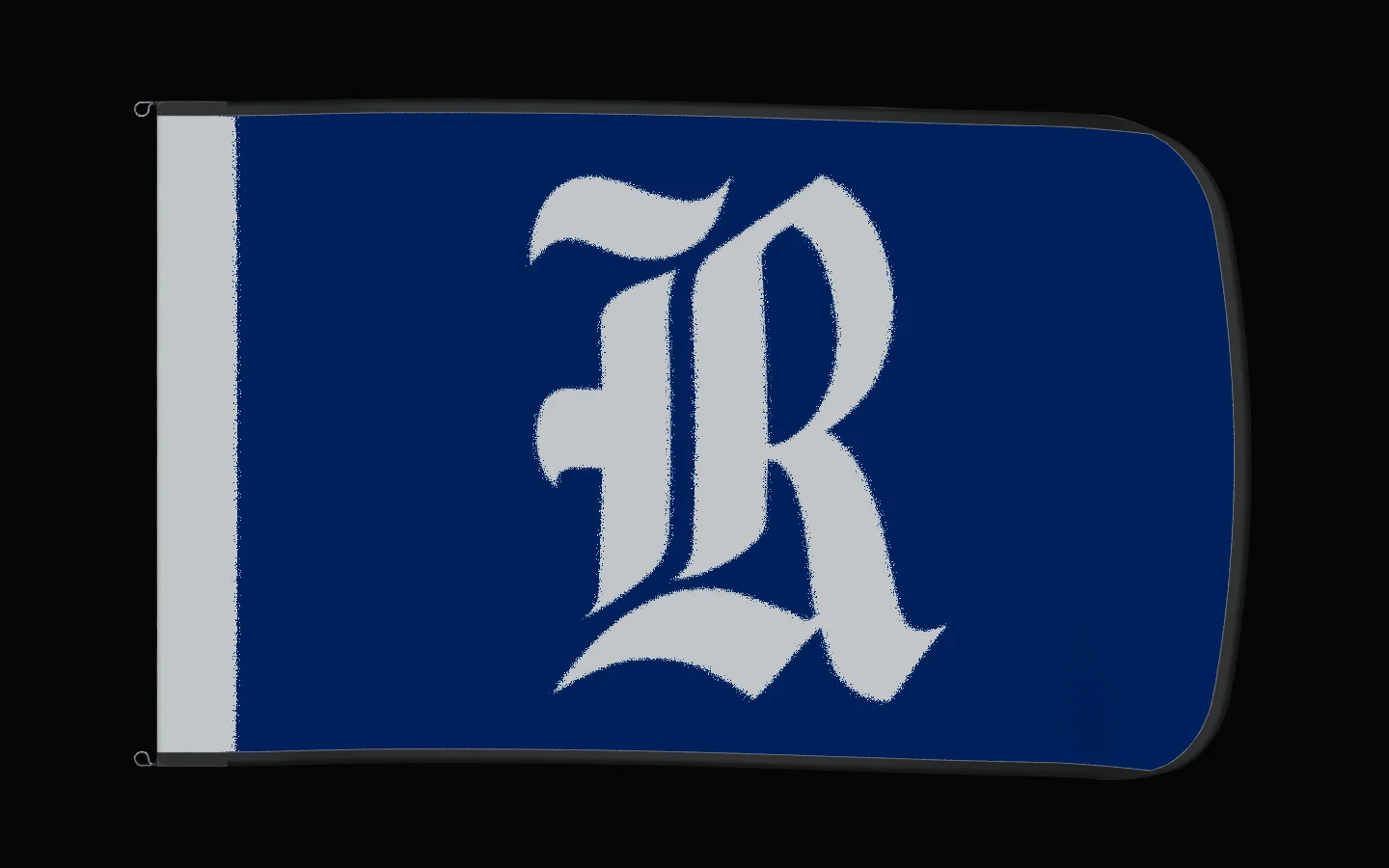 EXO rotating product view — Rice Owls Authentic Gameday Flag — controlled catalog turntable