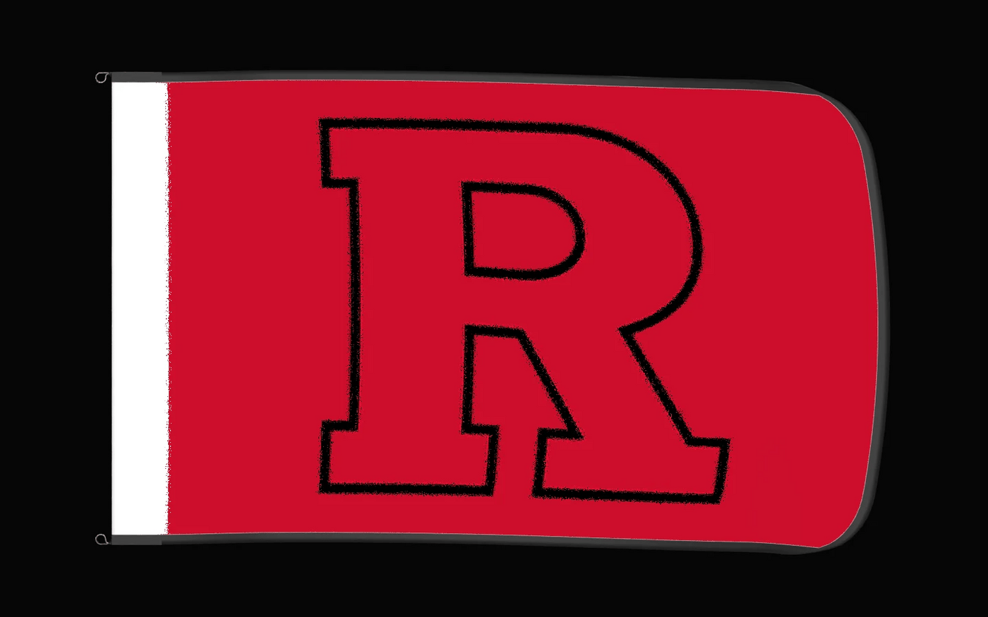 EXO rotating product view — Rutgers Scarlet Knights Authentic Gameday Flag — controlled catalog turntable
