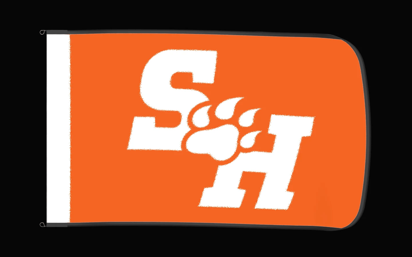 EXO rotating product view — Sam Houston Bearkats Authentic Gameday Flag — controlled catalog turntable