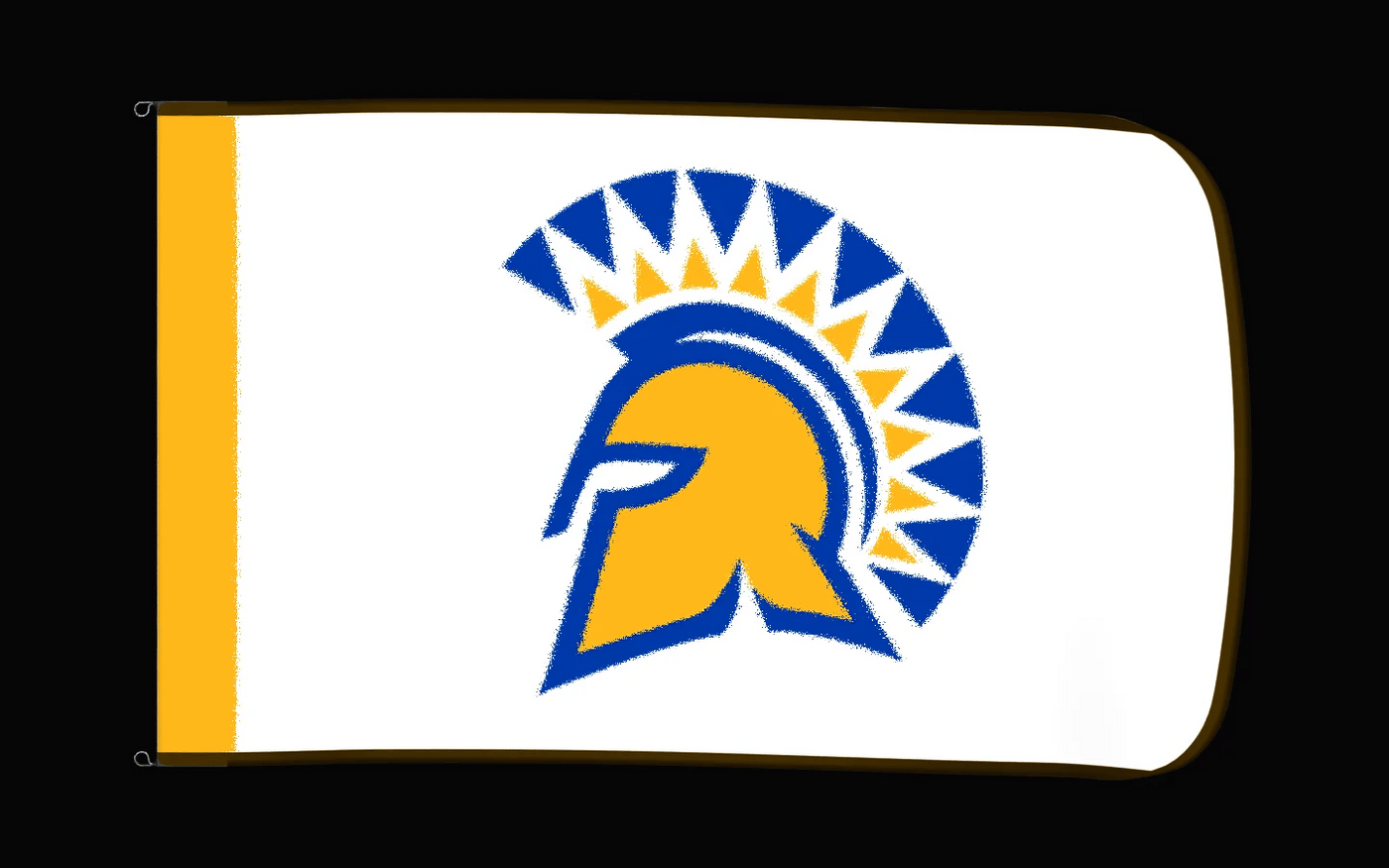 EXO rotating product view — San José State Spartans Authentic Gameday Flag — controlled catalog turntable