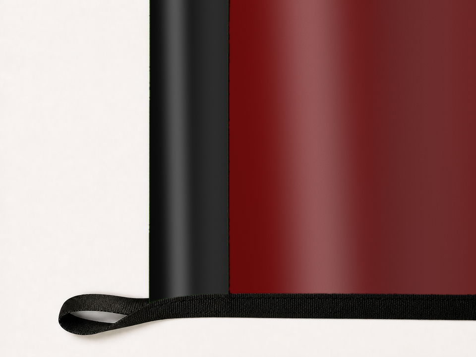 South Carolina Gamecocks Authentic Gameday Flag underside and personalization construction view — continuous restrained woven-satin South Carolina Gamecocks Accent header, textured South Carolina Gamecocks Primary face, lower black loop and perimeter webbing — source_sha256=b699db946cc0841693b1bc4574b011a9641033161ee9c9111f103c17335c3742