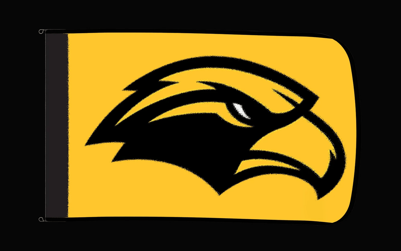 EXO rotating product view — Southern Miss Golden Eagles Authentic Gameday Flag — controlled catalog turntable
