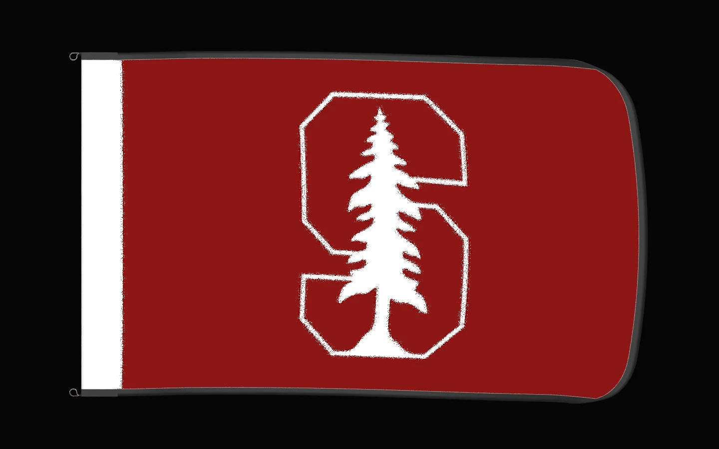 EXO rotating product view — Stanford Cardinal Authentic Gameday Flag — controlled catalog turntable