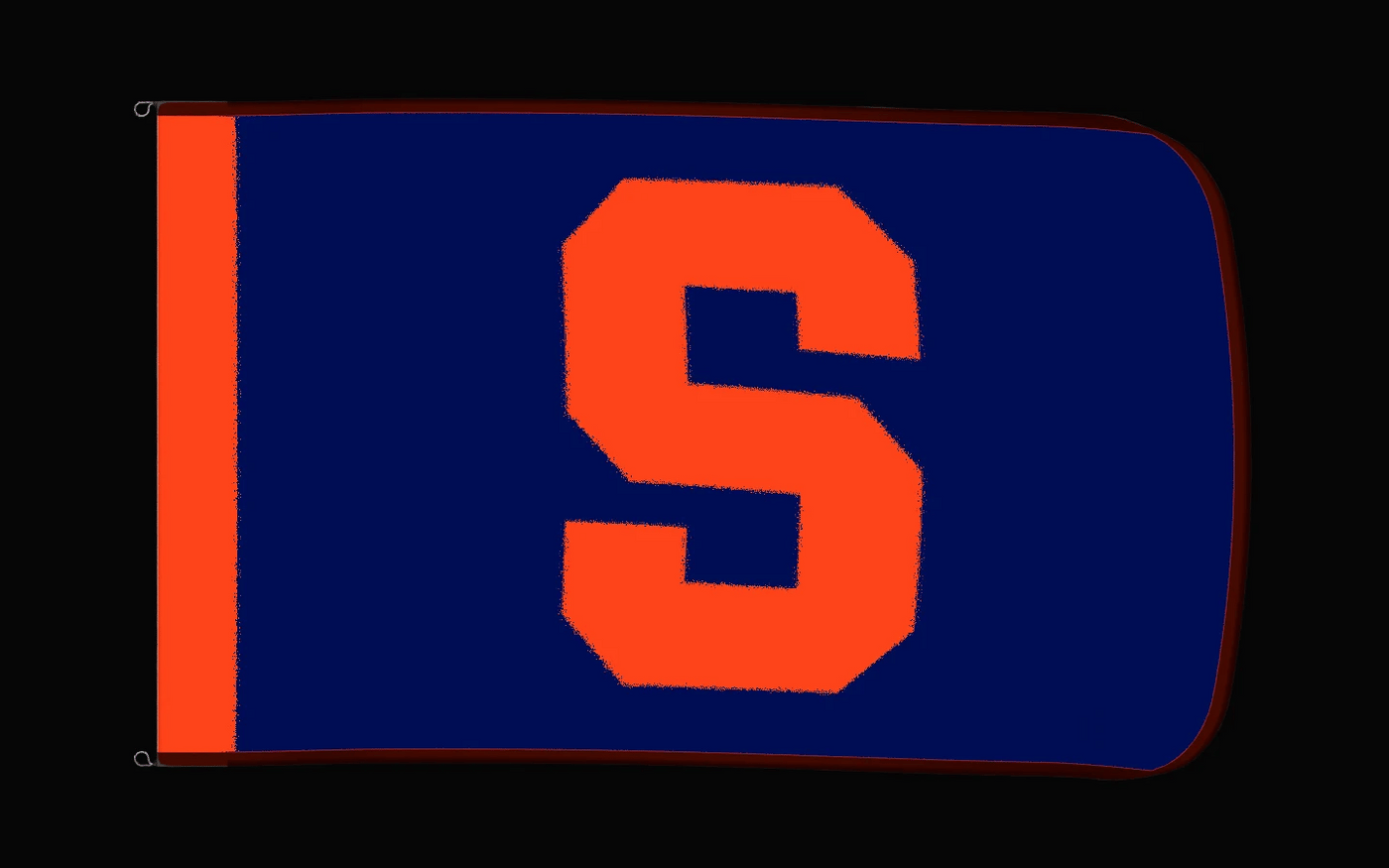 EXO rotating product view — Syracuse Orange Authentic Gameday Flag — controlled catalog turntable
