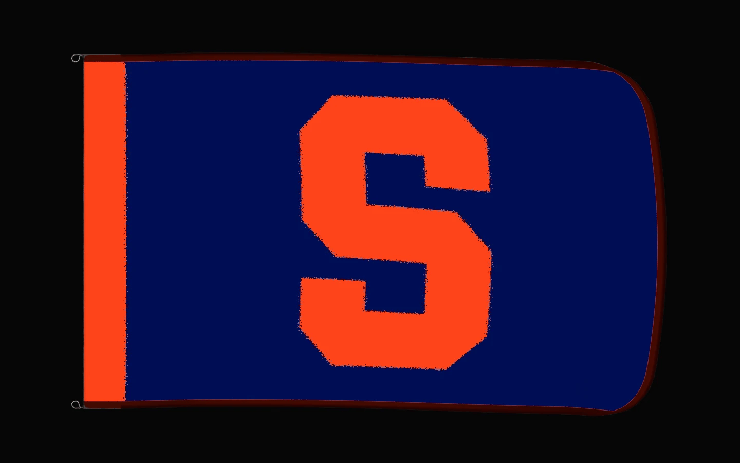 EXO rotating product view — Syracuse Orange Authentic Gameday Flag — controlled catalog turntable