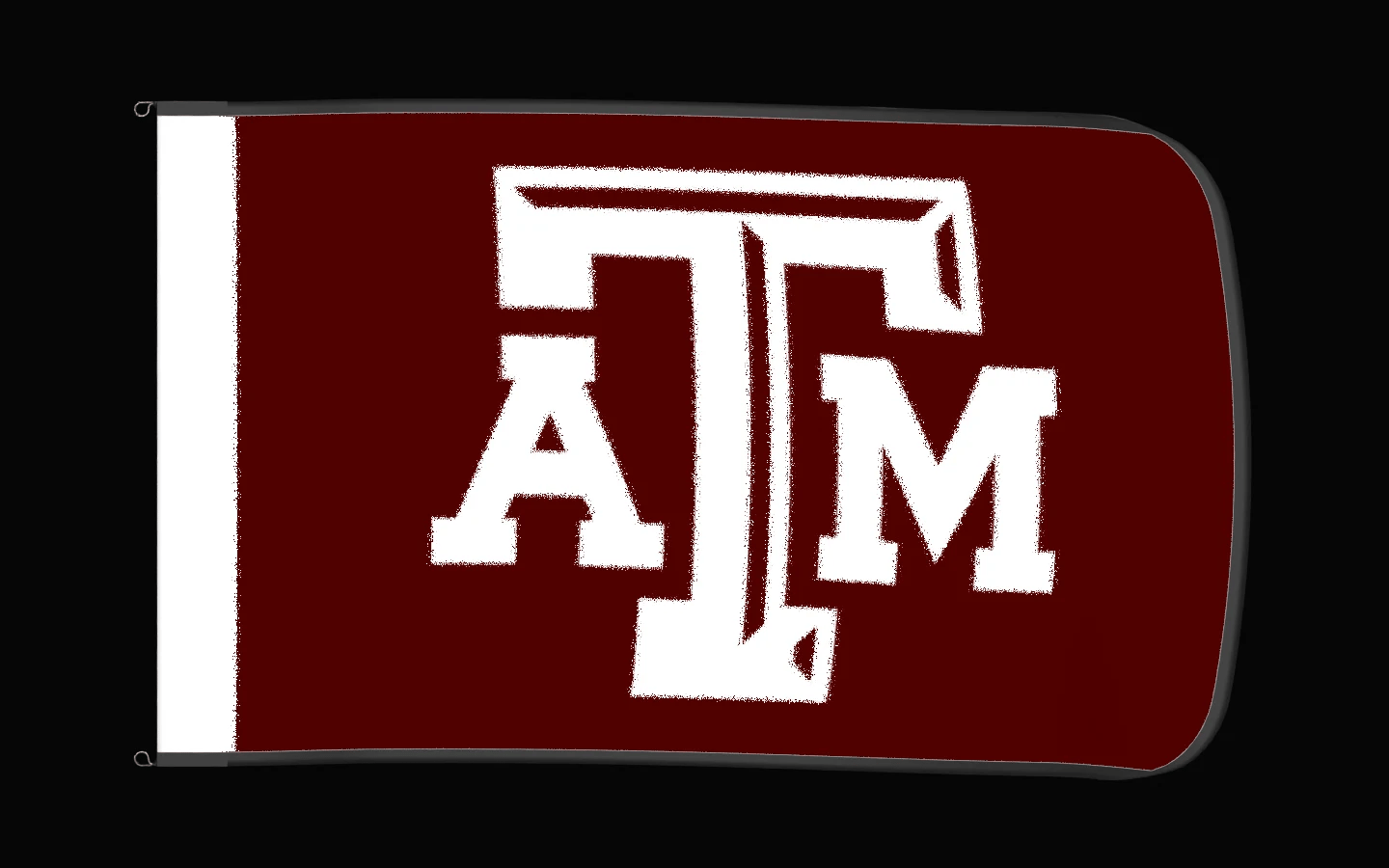 EXO rotating product view — Texas A&M Aggies Authentic Gameday Flag — controlled catalog turntable
