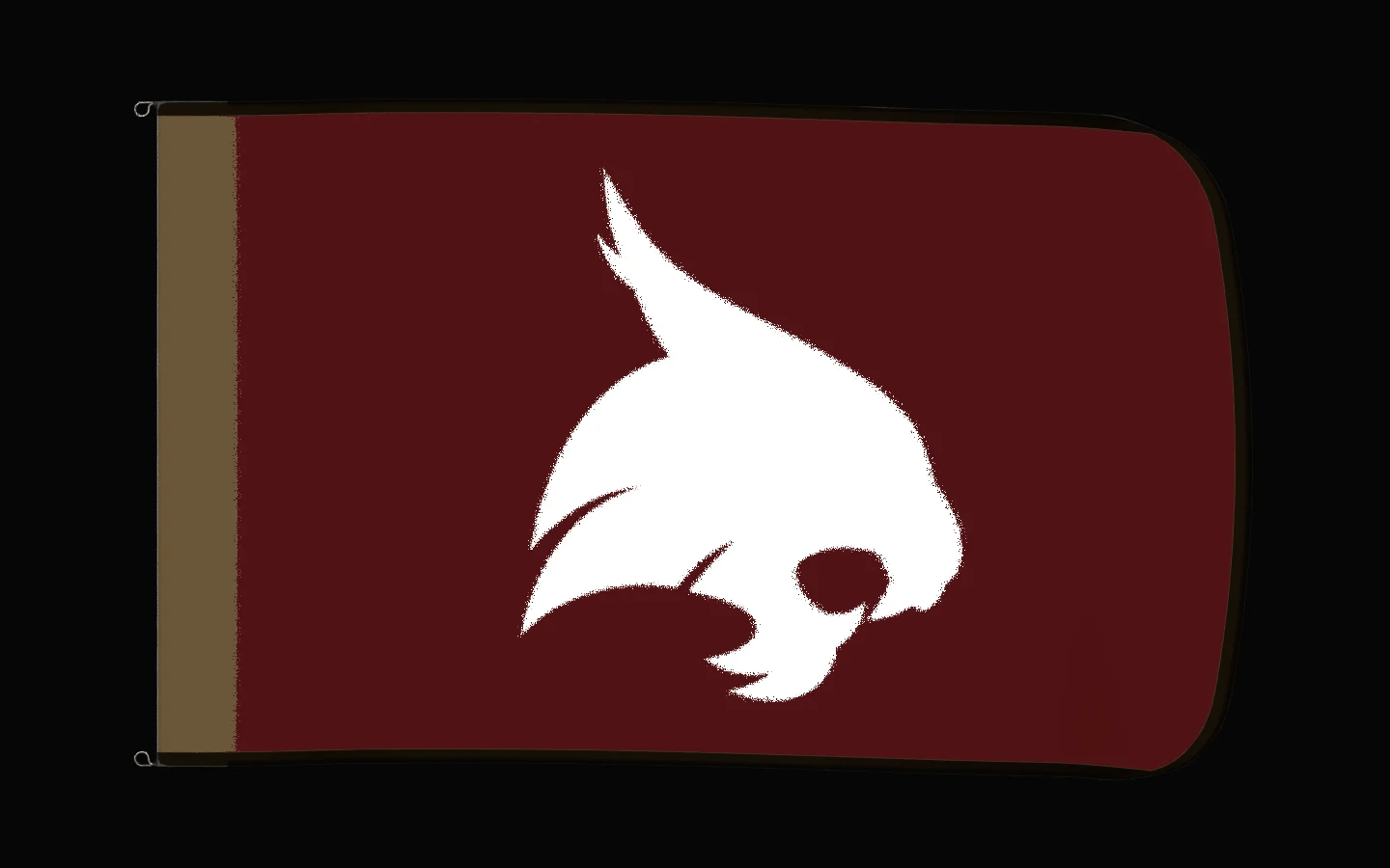 EXO rotating product view — Texas State Bobcats Authentic Gameday Flag — controlled catalog turntable