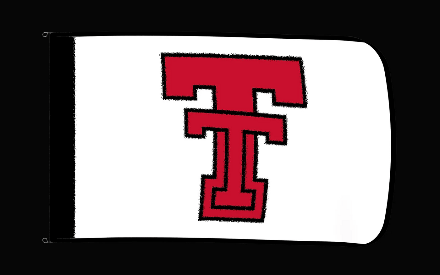 EXO rotating product view — Texas Tech Red Raiders Authentic Gameday Flag — controlled catalog turntable