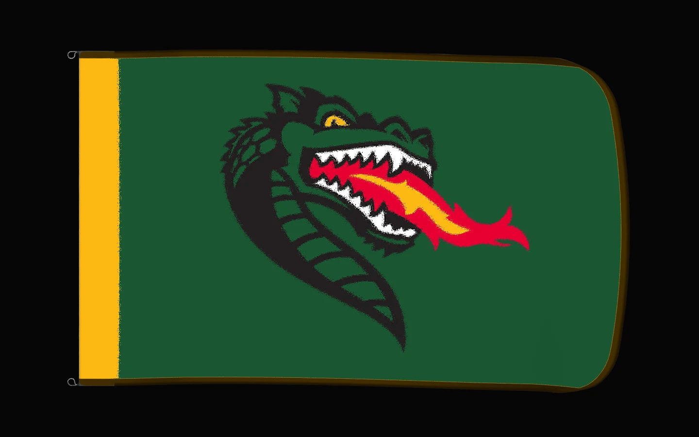 EXO rotating product view — UAB Blazers Authentic Gameday Flag — controlled catalog turntable