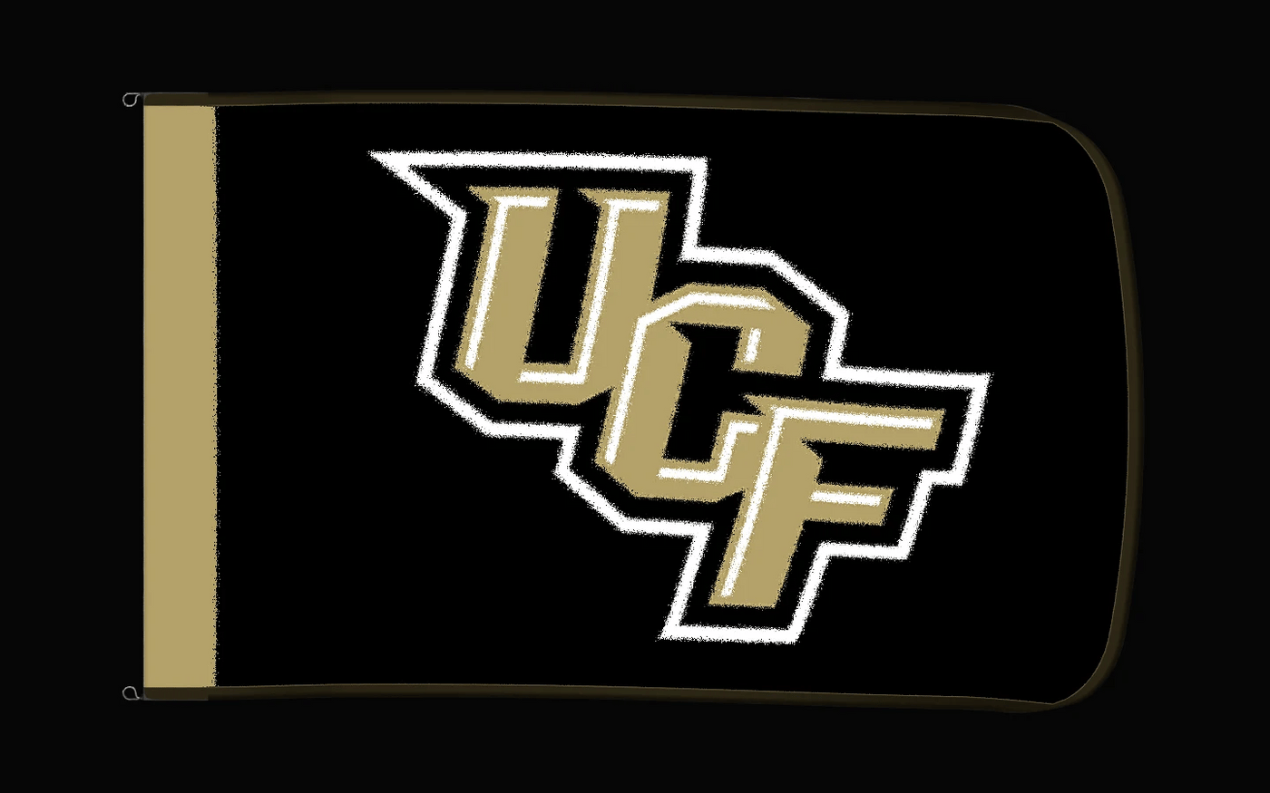 EXO rotating product view — UCF Knights Authentic Gameday Flag — controlled catalog turntable