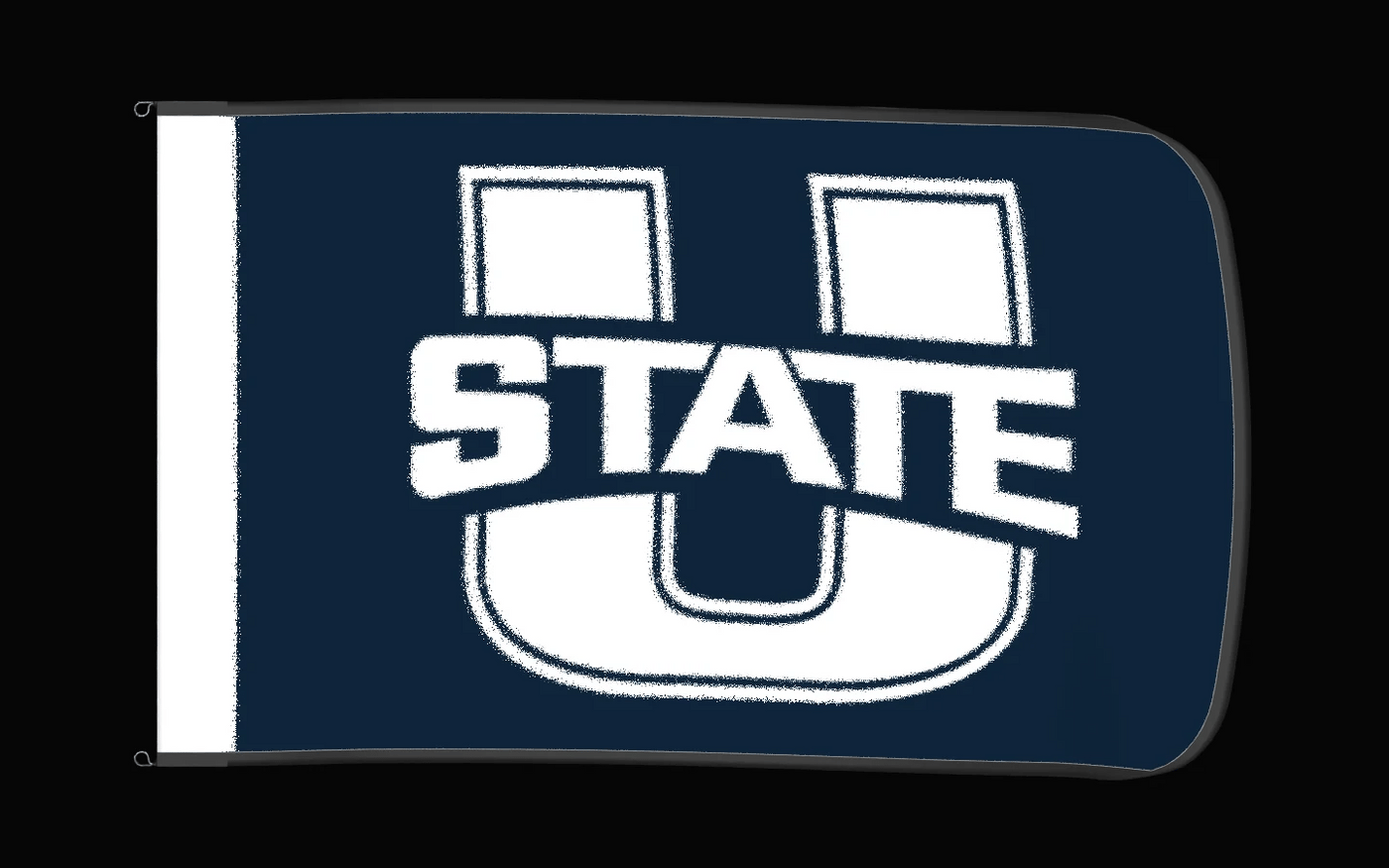 EXO rotating product view — Utah State Aggies Authentic Gameday Flag — controlled catalog turntable