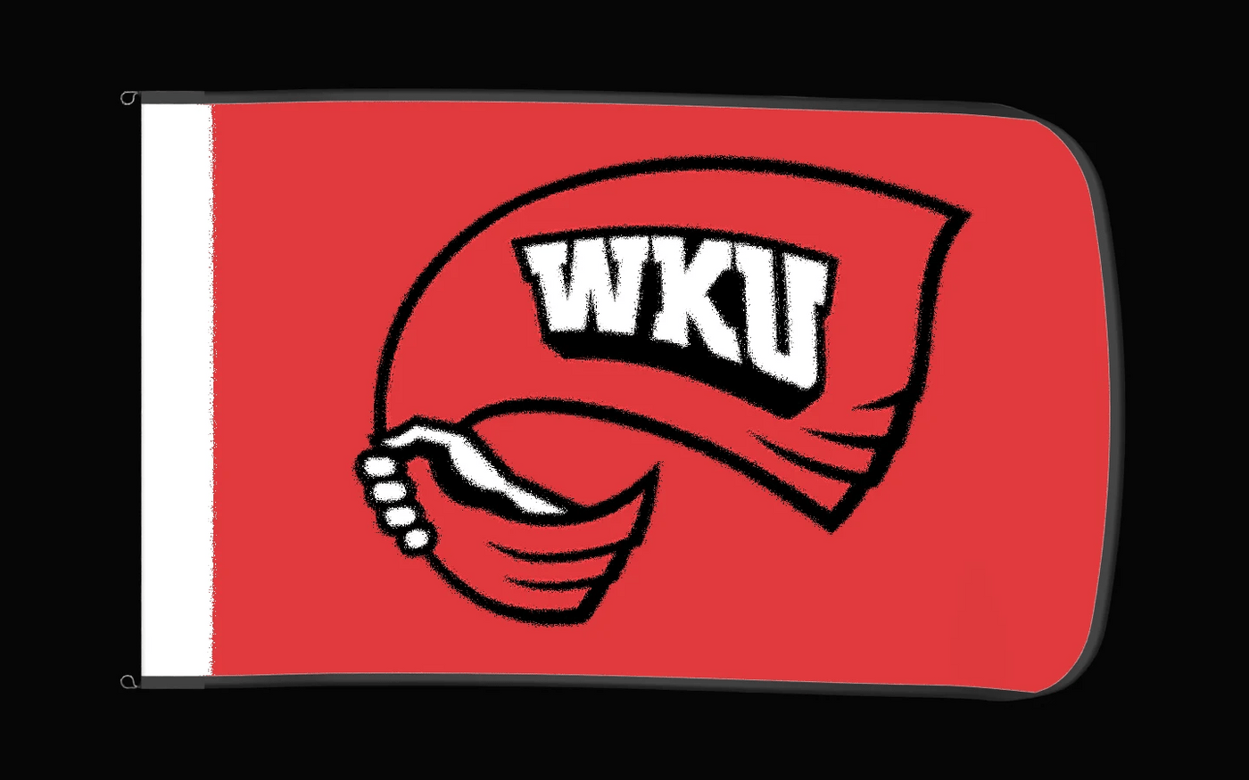 EXO rotating product view — Western Kentucky Hilltoppers Authentic Gameday Flag — controlled catalog turntable