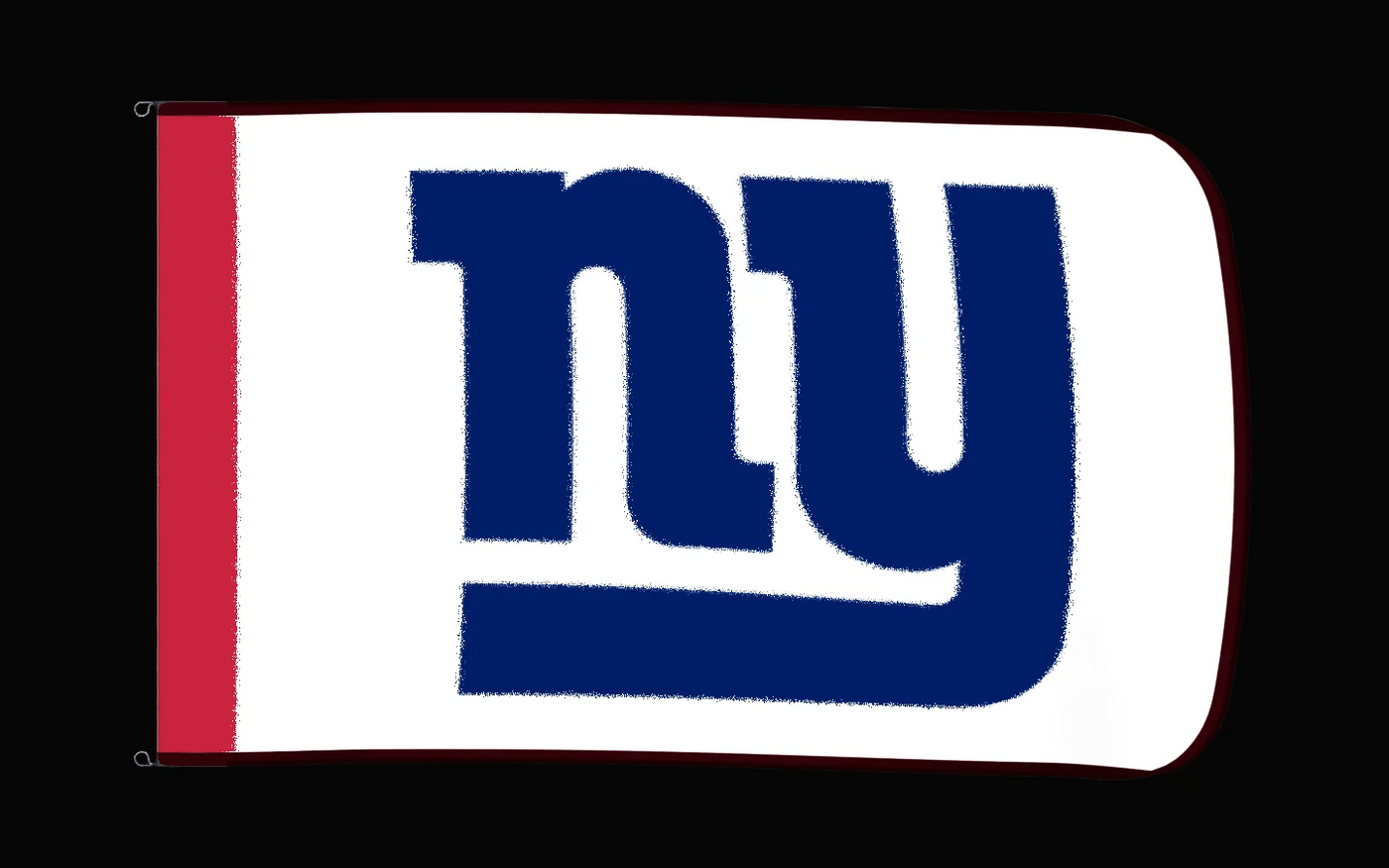 EXO rotating product view — New York Giants Authentic Gameday Flag — controlled catalog turntable