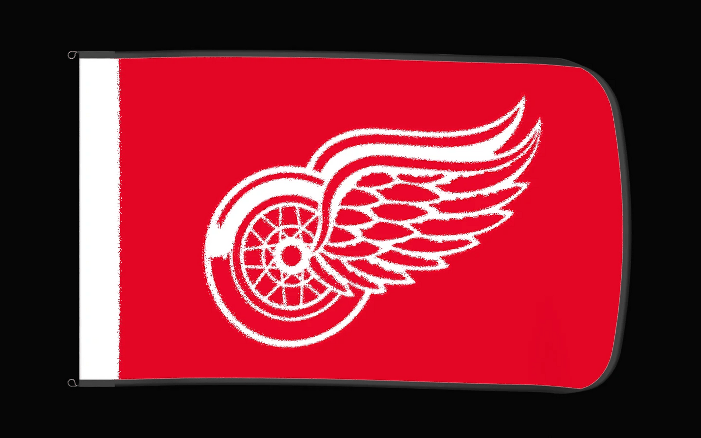 EXO rotating product view — Detroit Red Wings Authentic Gameday Flag — controlled catalog turntable