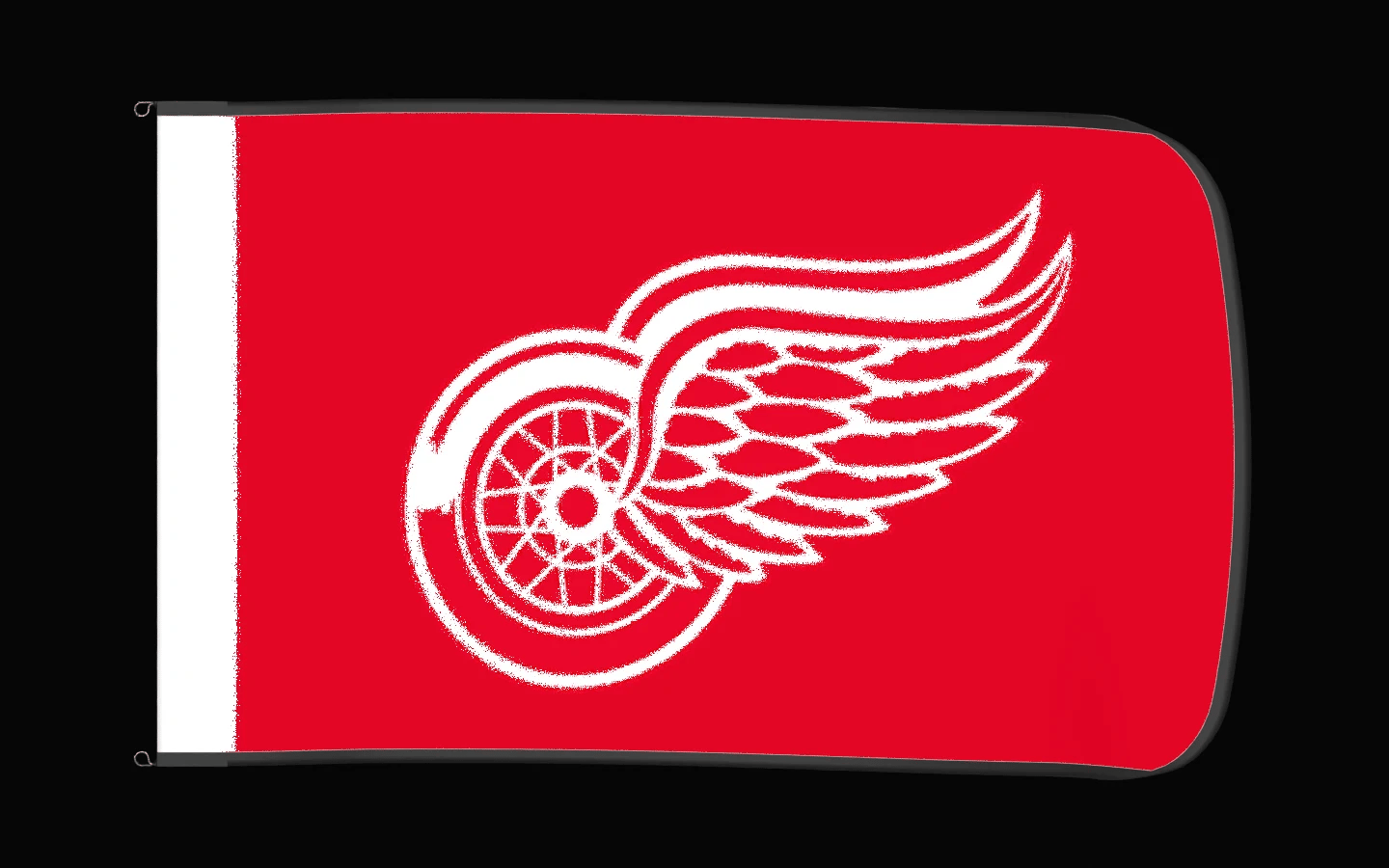 EXO rotating product view — Detroit Red Wings Authentic Gameday Flag — controlled catalog turntable
