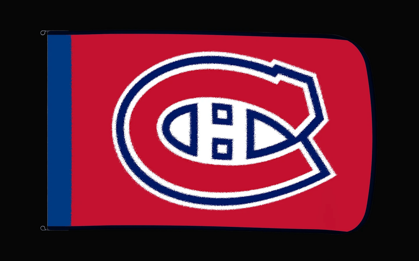 EXO rotating product view — Montreal Canadiens Authentic Gameday Flag — controlled catalog turntable