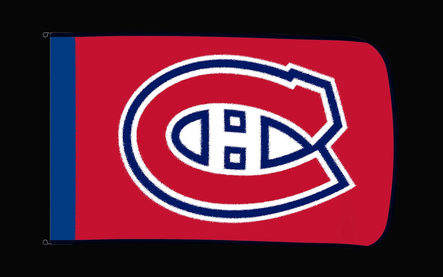 EXO rotating product view — Montreal Canadiens Authentic Gameday Flag — controlled catalog turntable