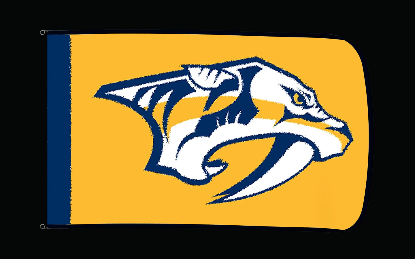EXO rotating product view — Nashville Predators Authentic Gameday Flag — controlled catalog turntable