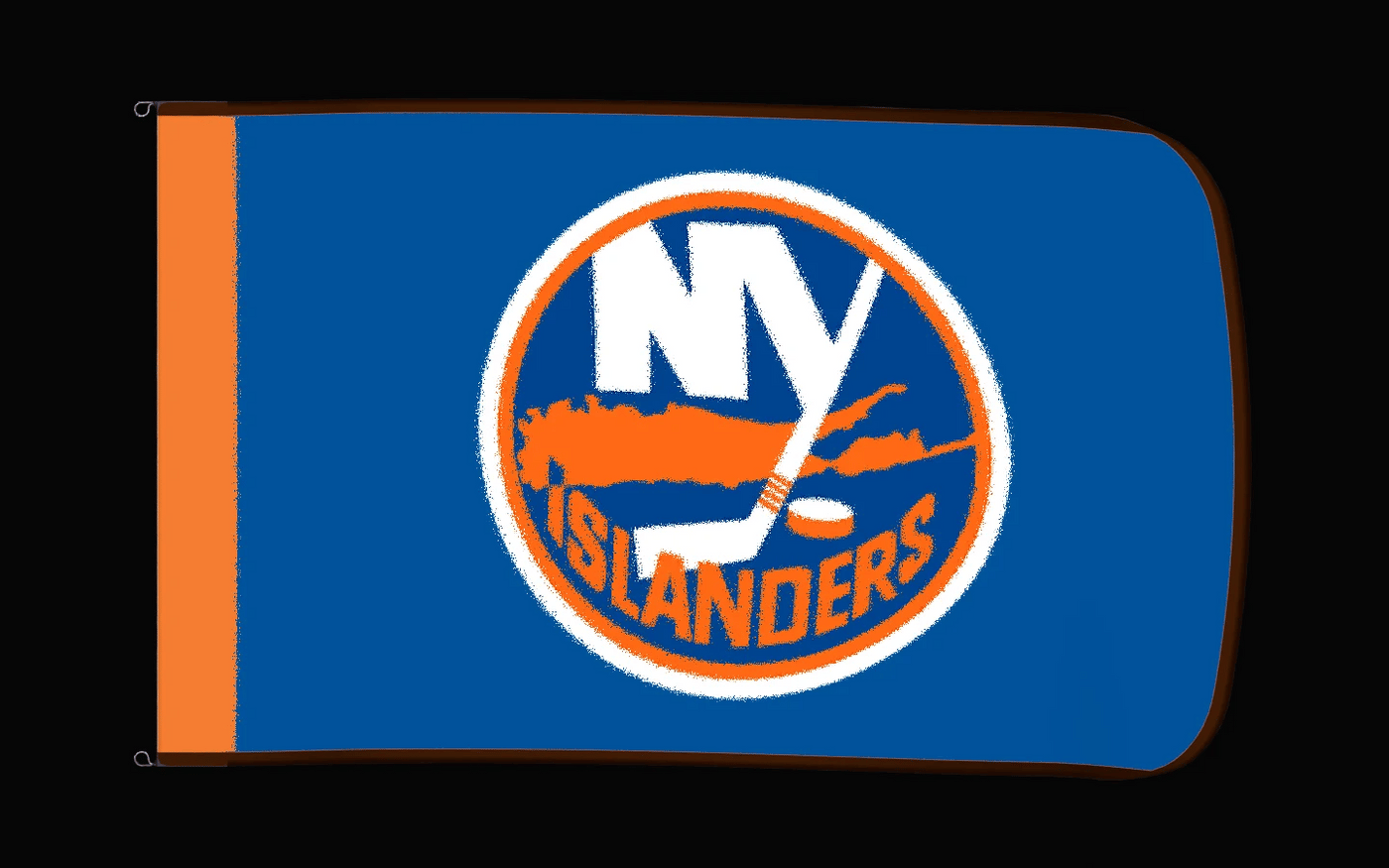 EXO rotating product view — New York Islanders Authentic Gameday Flag — controlled catalog turntable