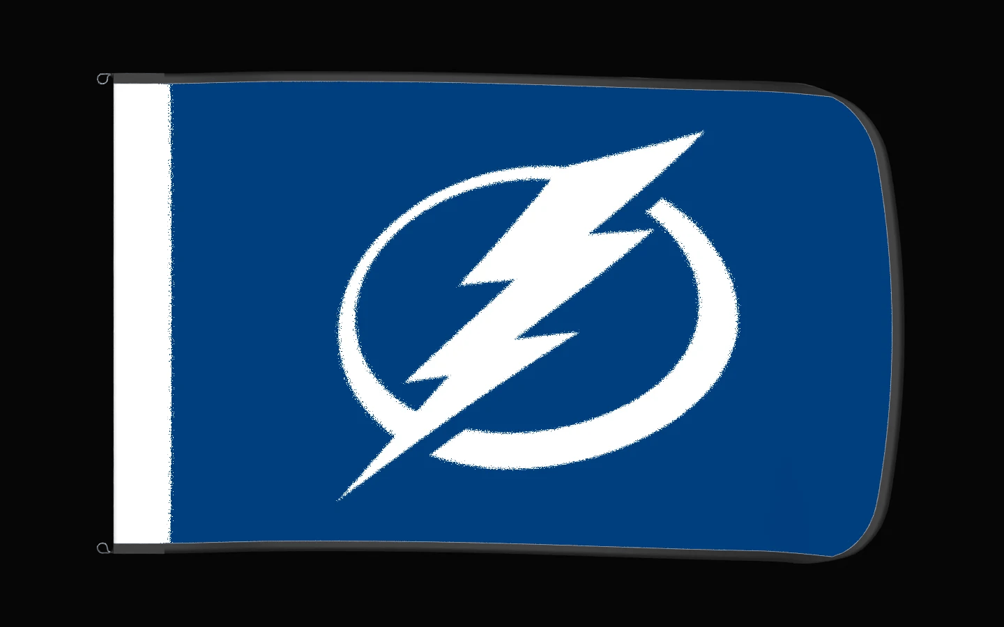 EXO rotating product view — Tampa Bay Lightning Authentic Gameday Flag — controlled catalog turntable