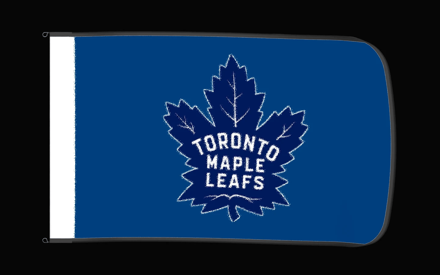 EXO rotating product view — Toronto Maple Leafs Authentic Gameday Flag — controlled catalog turntable