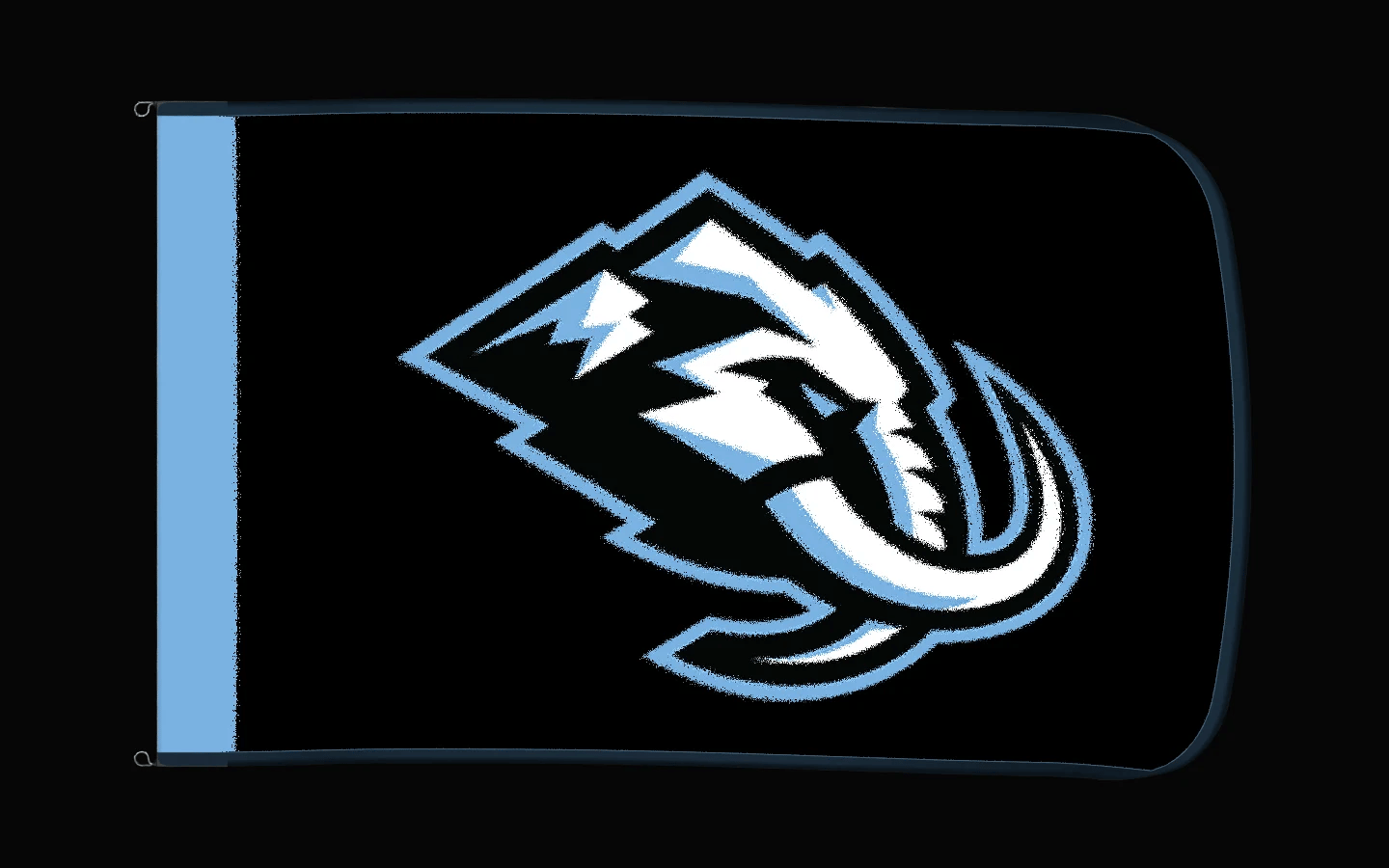 EXO rotating product view — Utah Mammoth Authentic Gameday Flag — controlled catalog turntable
