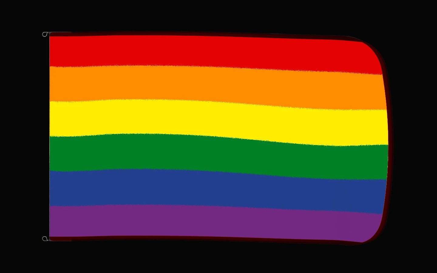 EXO rotating product view — Classic Rainbow Flag Authentic Gameday Flag — controlled catalog turntable