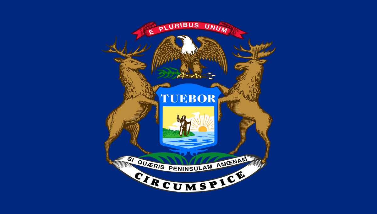 states-and-dc-production-r01/state-michigan | Michigan State Flag | Side B mirrored catalog field — source_sha256=5b37ebaa82d45b112fe0ac4a52eecefccd0979440e248f32e98b00bd925aa332