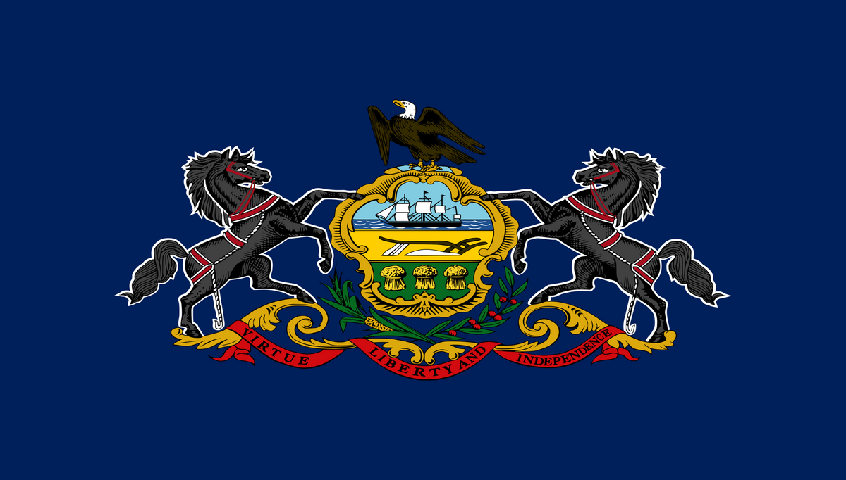states-and-dc-production-r01/state-pennsylvania | Pennsylvania State Flag | Side B mirrored catalog field — source_sha256=18ffe95b763c5491980a4316dca7e886ab74484c14703b0b786978fc6c052517