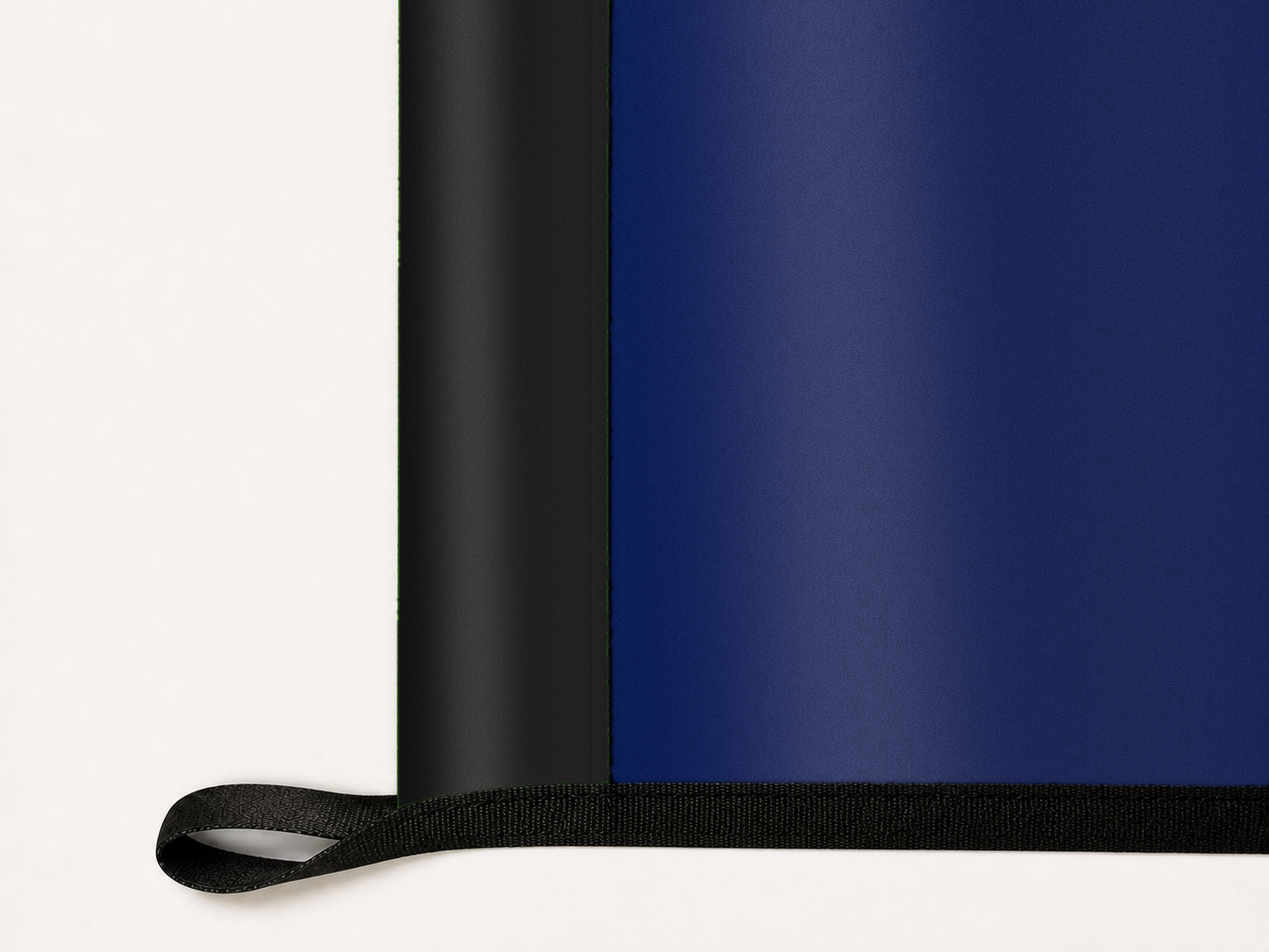 Pennsylvania State Flag Authentic Gameday Flag underside and personalization construction view — continuous restrained woven-satin Pennsylvania State Flag Accent header, textured Pennsylvania State Flag Primary face, lower black loop and perimeter webbing — source_sha256=8b8f09cccaf0826fc3d033cde3821909b58f13ab6f701424a39eb158b43790df
