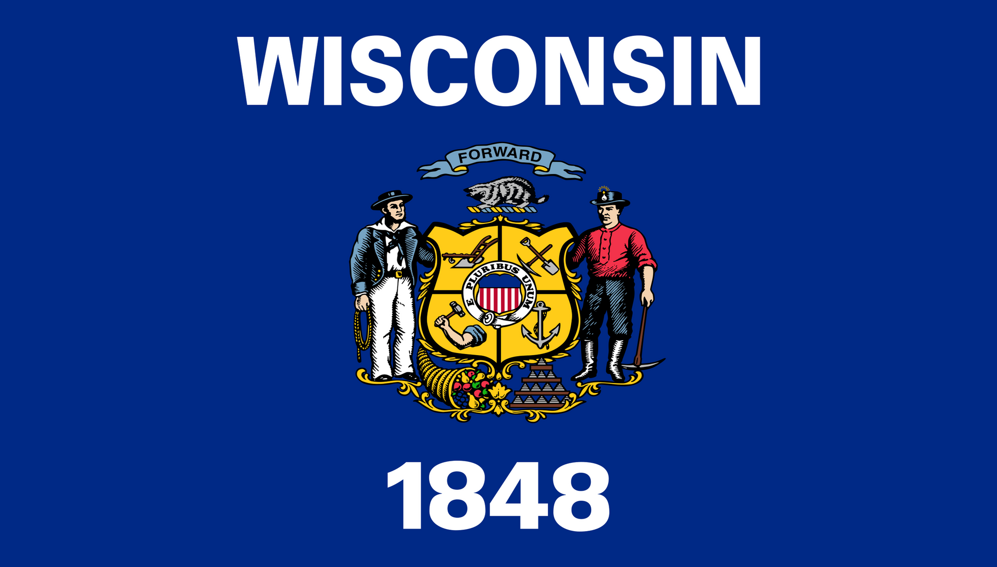 states-and-dc-production-r01/state-wisconsin | Wisconsin State Flag | Side B mirrored catalog field — source_sha256=cceab025d0474fa67c0ea54ec91b097878b00d0ff975f7ccdf1847e41b362a6c