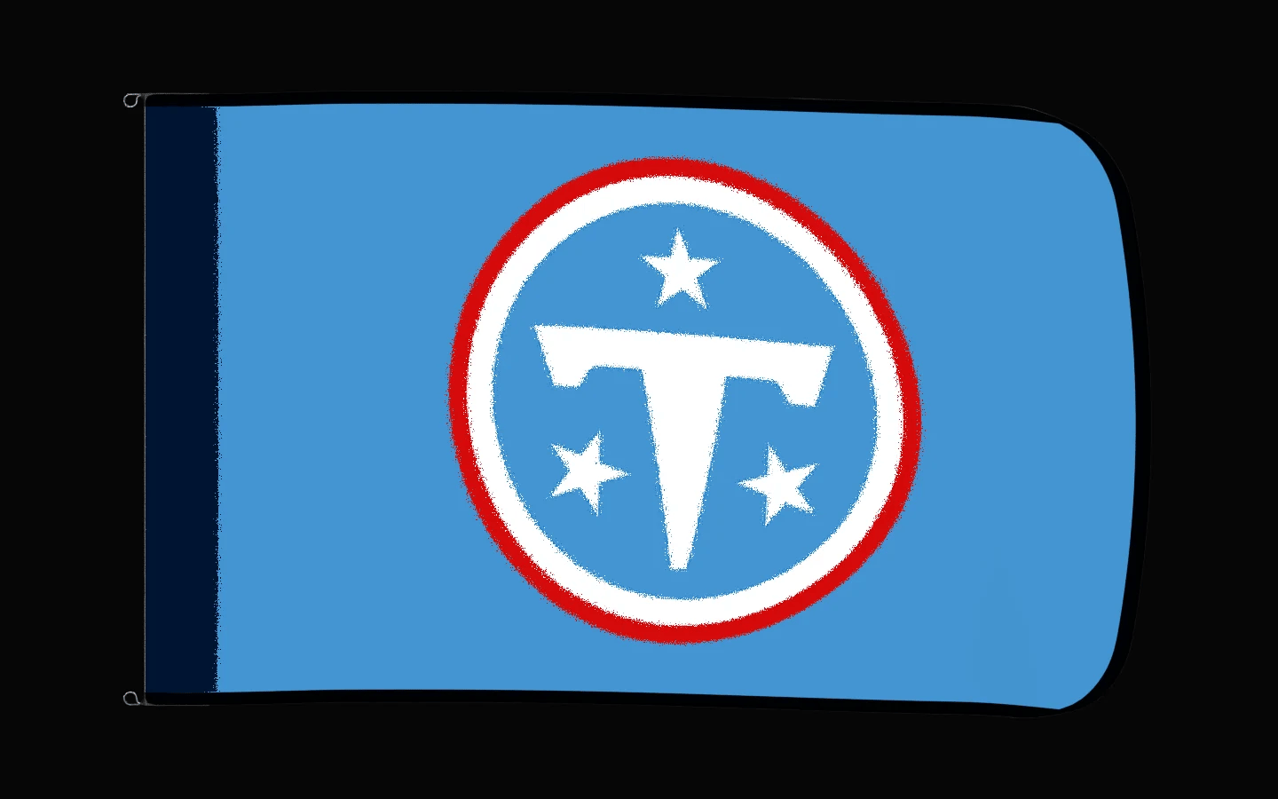 EXO rotating product view — Tennessee Titans Authentic Gameday Flag — controlled catalog turntable