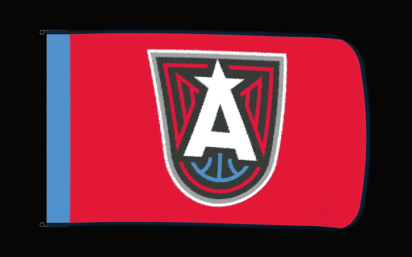 EXO rotating product view — Atlanta Dream Authentic Gameday Flag — controlled catalog turntable