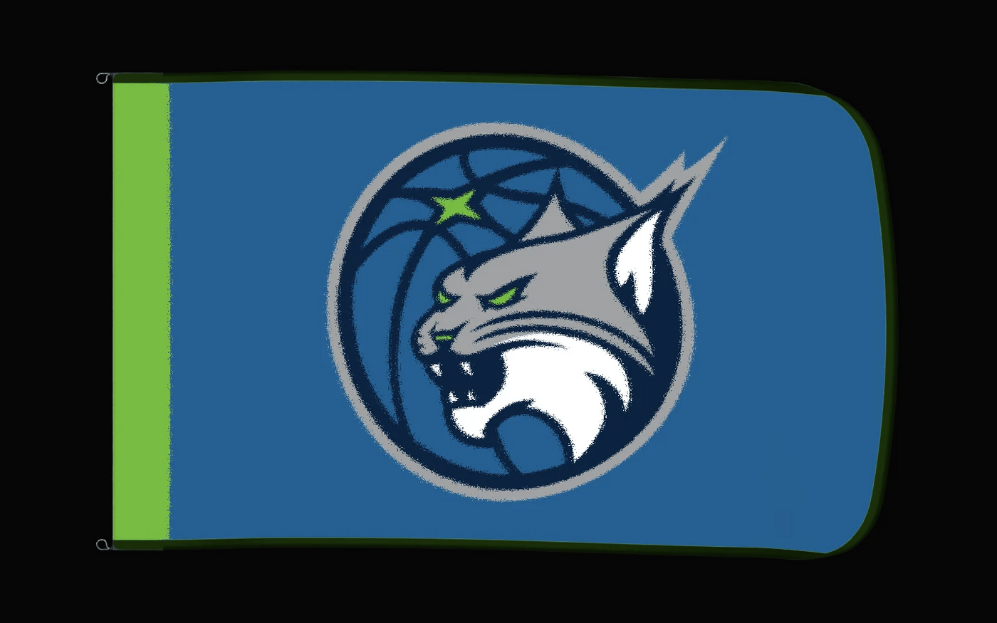 EXO rotating product view — Minnesota Lynx Authentic Gameday Flag — controlled catalog turntable