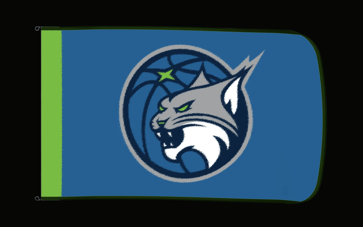 EXO rotating product view — Minnesota Lynx Authentic Gameday Flag — controlled catalog turntable