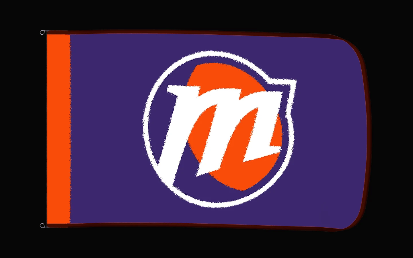 EXO rotating product view — Phoenix Mercury Authentic Gameday Flag — controlled catalog turntable