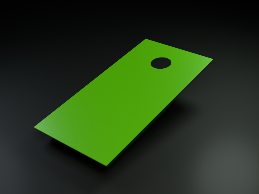 GFLCB Lean Cornhole Board / Prismatic Cosmic Chartreuse PMB-10802 / governed stock presentation