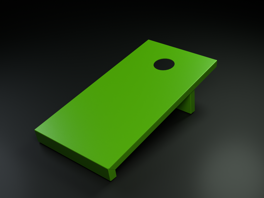 GFSCB Slap Cornhole Board / Prismatic Cosmic Chartreuse PMB-10802 / governed stock presentation